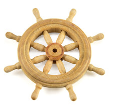 Amati 40mm Wooden Model Ship Steering Wheel B4353,40 - Detailed Rudder