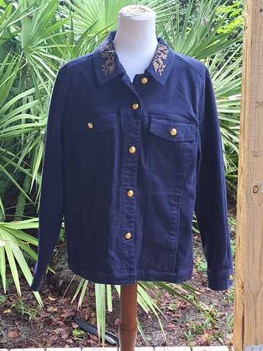 Qvc denim jacket - denim,