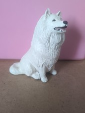 Samoyed  Pottery  Dog  Ornament Vintage