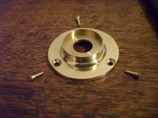 Antique Style Brass Door Knob Rose Handle Backing Plate Back Plate FREE P&P r14R