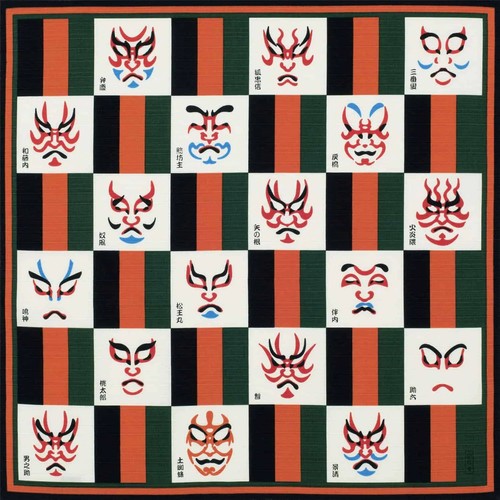 Furoshiki kabuki kumadori - furoshiki,,