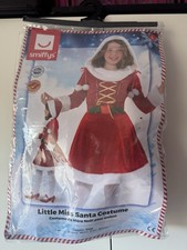 Smiffy’s Little Miss Santa Christmas Costume Fancy Dress Outfit Aged 10-12 Years