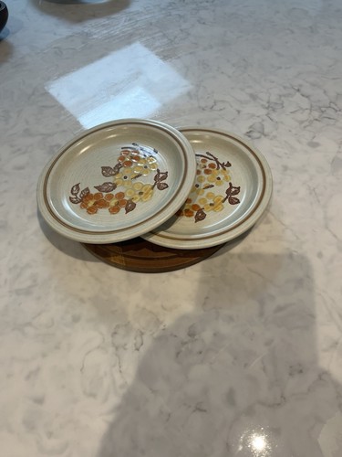 Pair homespun stoneware - of,