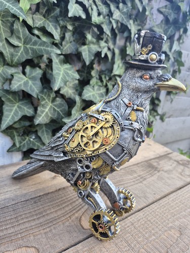 Steampunk crow bird ornament - crow,