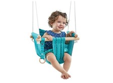 Grey happypie Secure Canvas Hanging Swing seat Indoor Outdoor Hammock