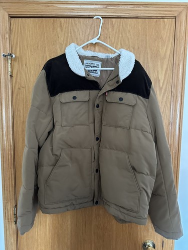 Men tan and brown jacket - tan,