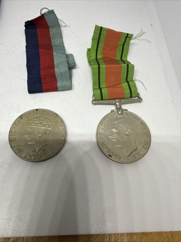 Two ww2 medals and ribbons - two,