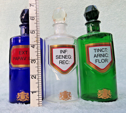 Vintage apothecary chemist - 3x,
