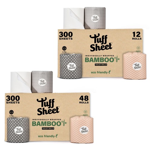 Bamboo toilet rolls - bamboo, 12-48