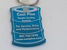 Cast Plus Powder Coating Services Souvenir Keychain Blue Plastic