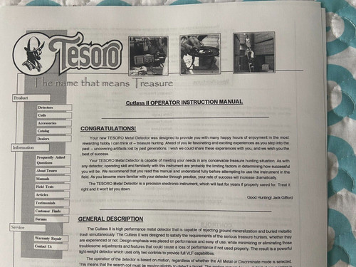 Tesoro cutlass metal - tesoro,