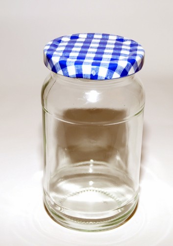 Round glass jar - glass, jam