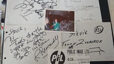 John Lydon / Johnny Rotten plus PIL members signatures plus extras (see photos)