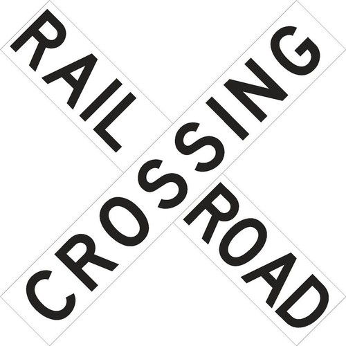 Railroad crossing crossbuck - crossing,