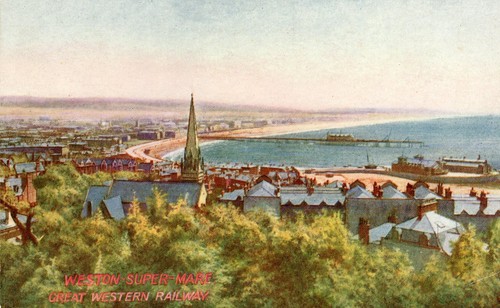 Gwr postcard coloured - coloured, views