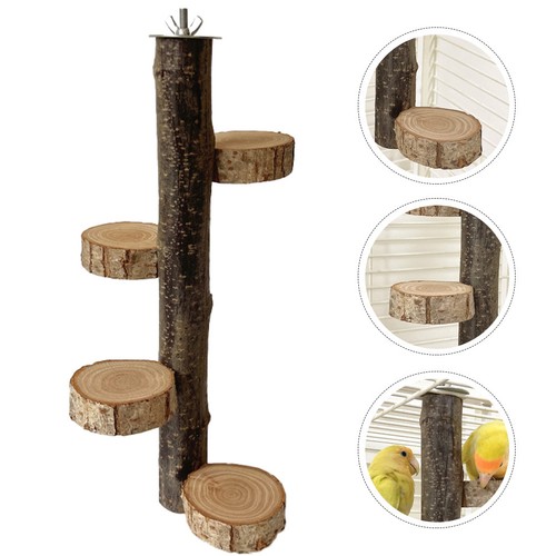 Wooden bird perch stand - wooden,