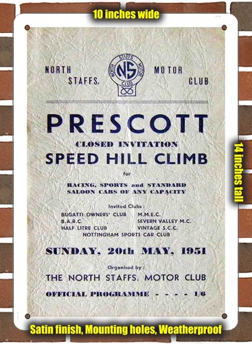 Metal sign 1951 prescott - metal,