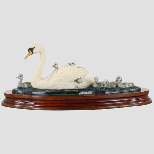 Swan and cygnets border fine - swan,