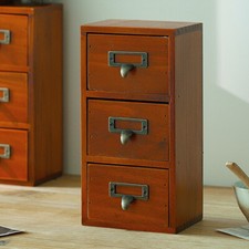 3 Tiers Desktop Wooden Drawers