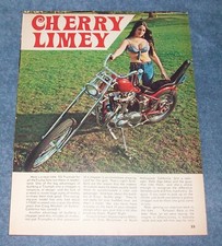 1955 Triumph Custom Chopper Vintage Motorcycle Article "Cherry Limey"