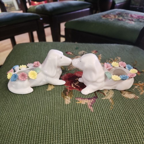 Pair dachshund porcelain - of,
