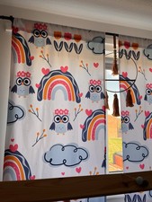 colorful curtains featuring an