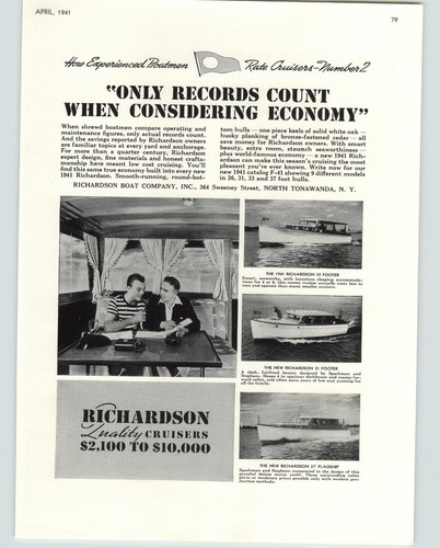 1941 paper richardson motor - 1941, ad