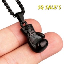 Boxing Glove Necklace Black