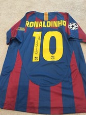 Ronaldinho Hand Signed