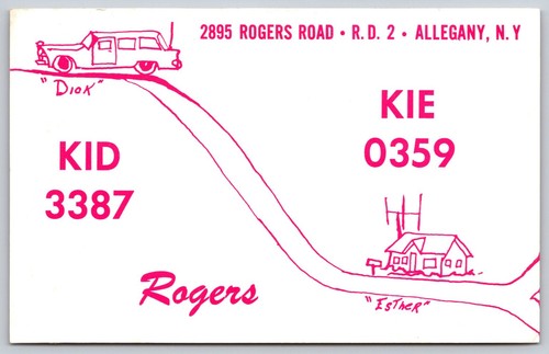 Radio qsl postcard allegany - radio,