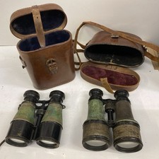 2 Vintage Army / Navy Binoculars   Spares / Repairs 1914 -1918