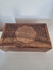 Vintage floral engraved wooden - vintage,