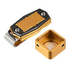 Billiard Magnetic Chalk Holder Snooker Pool Cue Chalk Case with Belt Clip Gold