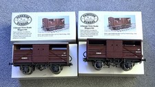 Two Kit Built O Gauge BR Cattle Wagons - Ready To Run In Boxes