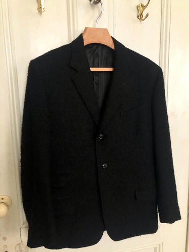 Black fuzzy blazer rare - blazer,