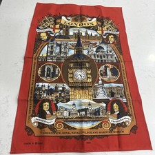 Vintage London Linen Tea Towel
