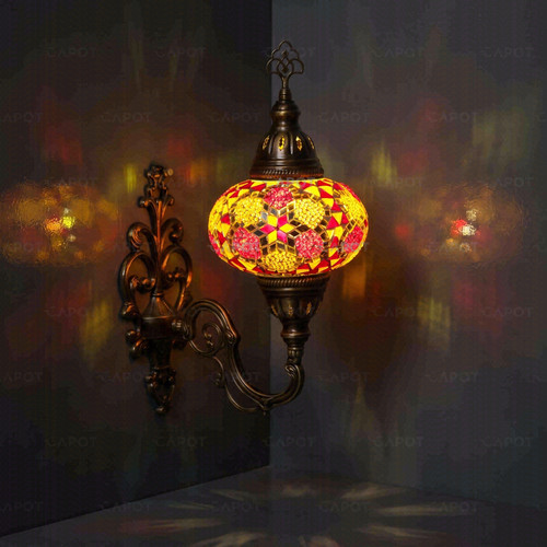 Amber turkish mosaic wall - amber,