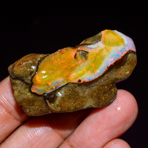 Multi fire opal rough - opal, 54.50