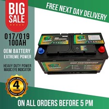 019 Heavy Duty Car/Van Battery - Fits many large diesel 100AH Extra Heavy Duty
