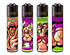 420 Girls RARE Clipper Lighters Funny Cool Clippers Lighter Colourful Gas Refill