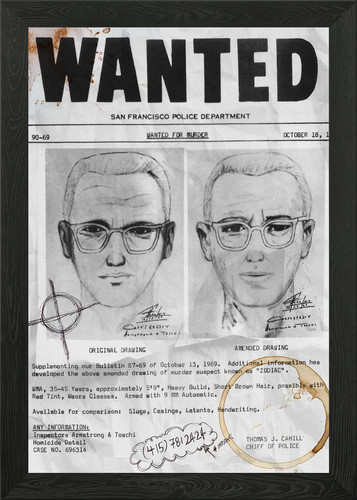 Zodiac killer wanted framed - zodiac,