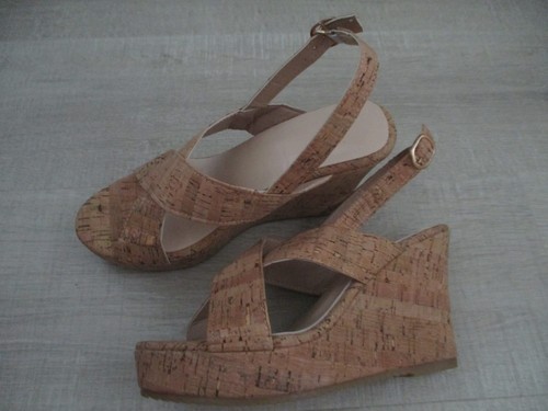 New cork wedge heel - new,