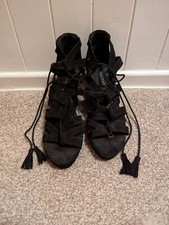 Womens Black Wedge Heel UK6