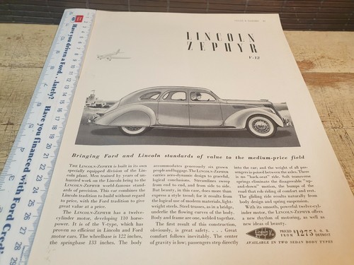 1936 lincoln zephyr v12 - lincoln,