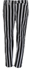 Mens Black and White Striped