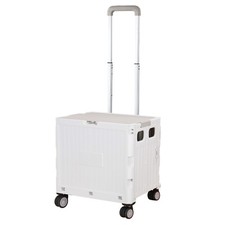38L Foldable Shopping Trolley with Lid, 17.5KG Capacity, Telescopic Handle