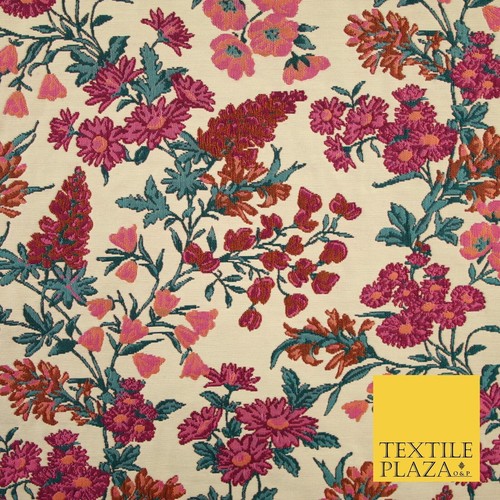 Cream beige pink - beige, floral