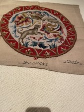 Vintage French Oval Tapestry