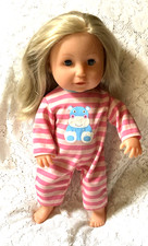 2002 Poseable Tiny Tears Rooted Long Ash Blonde Hair Romper Suit 15 inches Tall