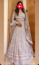 Lilac Bridal Dress With Qabool Hai Dupatta And Option To Buy Matching Jewellery 